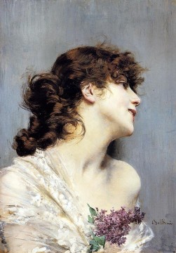 Perfil de una mujer joven género Giovanni Boldini Pinturas al óleo